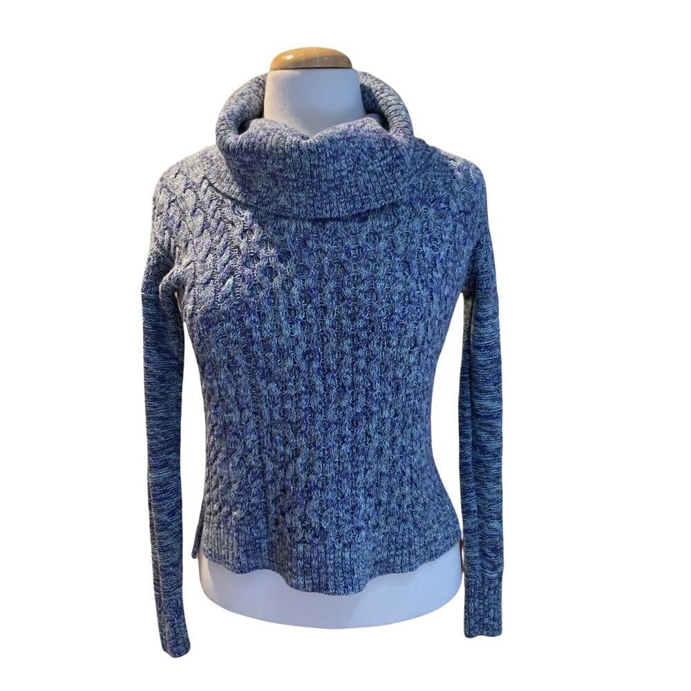 American Eagle Outfitters Gray/Purple Cowl Neckline Sweater XS